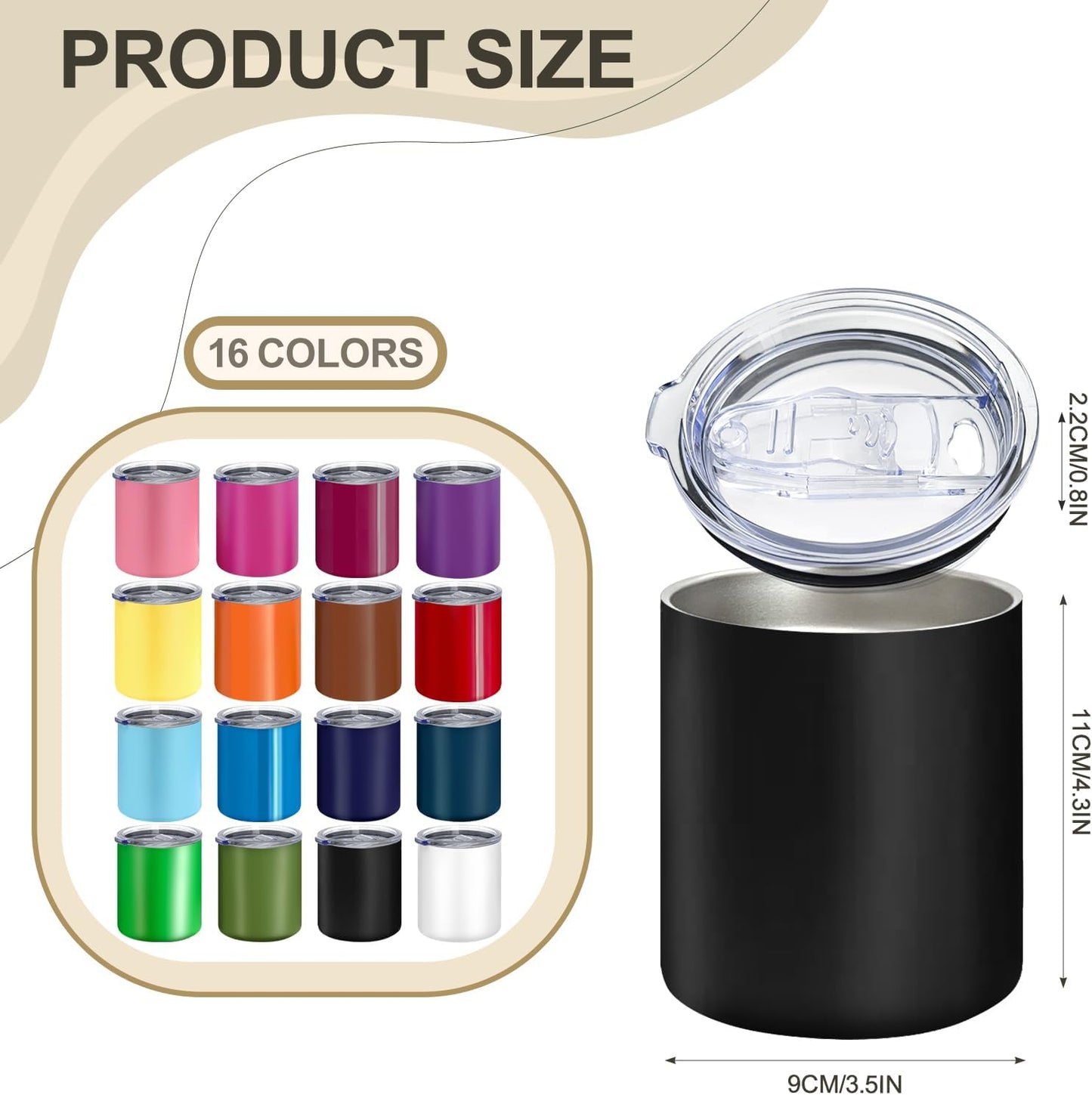 Stainless Steel Insulated Coffee Mug 16pcs Pack (CM107)