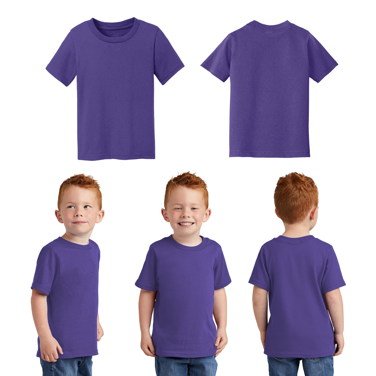 Unisex Toddler Core Cotton Tee - 100% Cotton Port & Company®-(CAR54T)