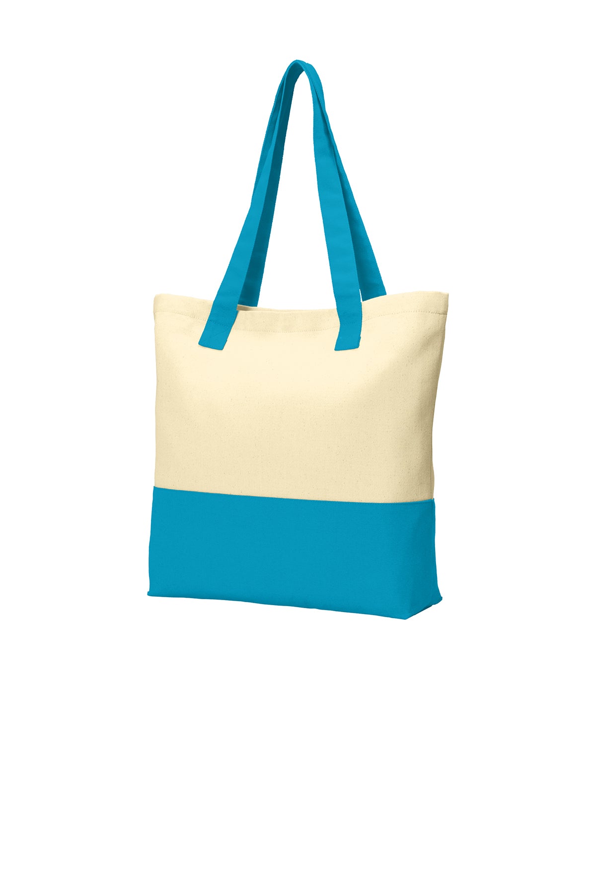 Custom Printed Color block Cotton Tote Port Authority® (BG414)