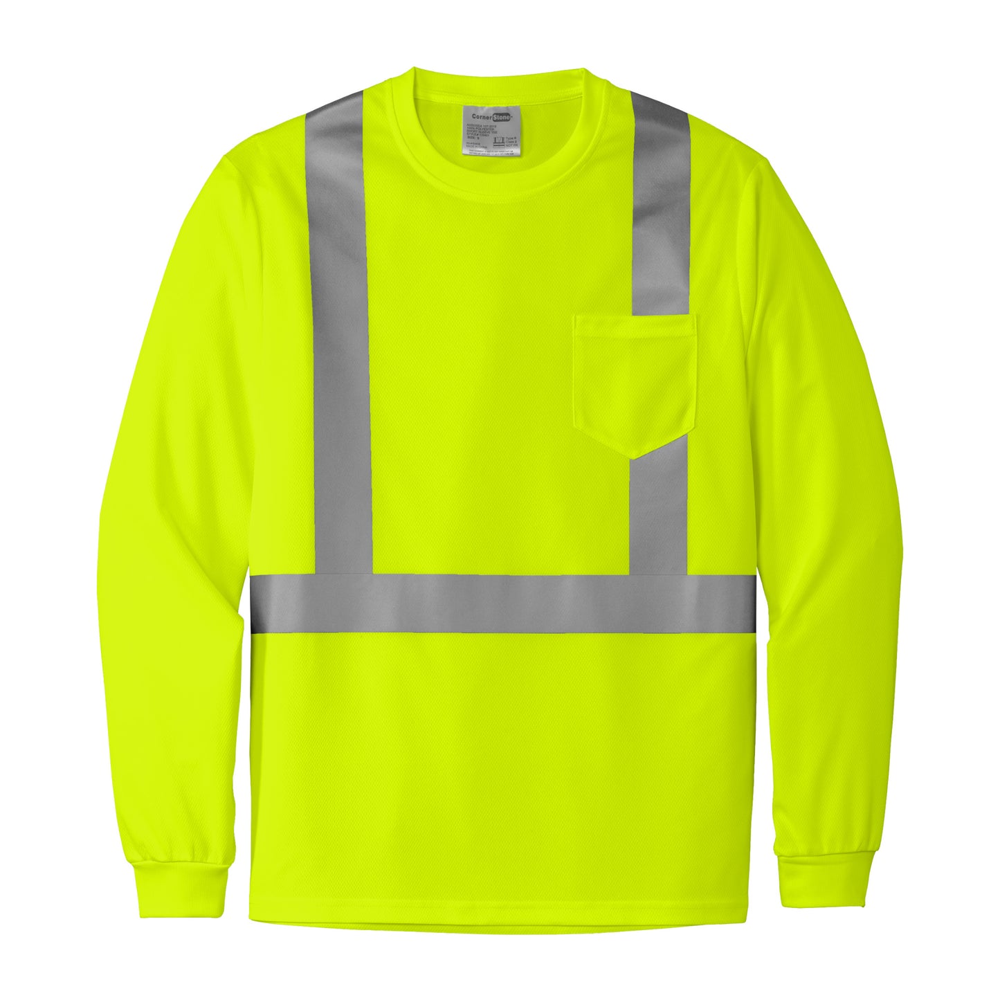CornerStone® ANSI 107 Class 2 Mesh Long Sleeve Tee(CS201)