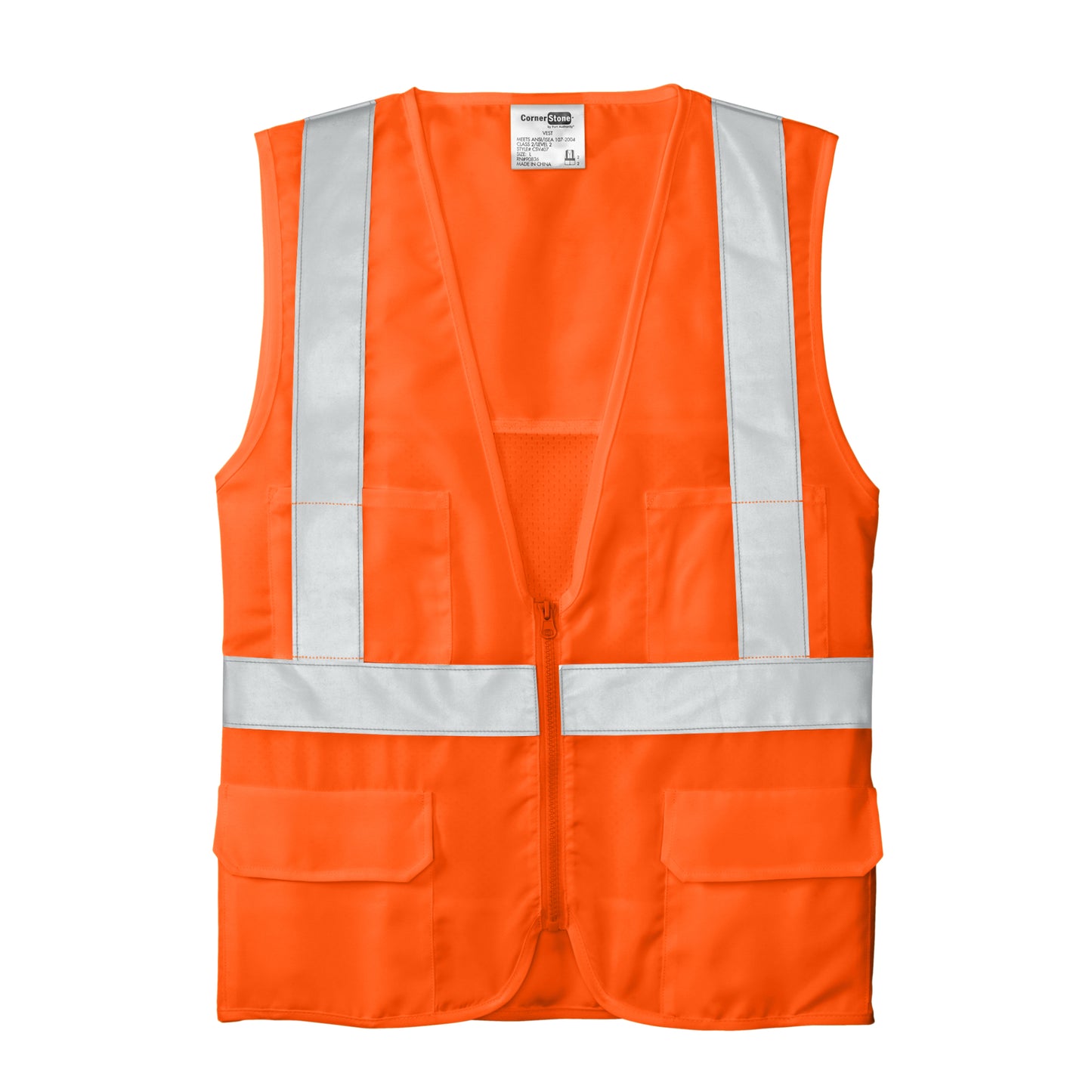 CornerStone® ANSI 107 Class 2 Mesh Back Safety Vest (CSV405)