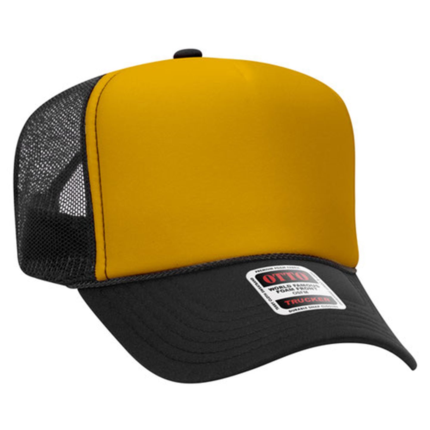 Custom Embroidered 5 Panel High Crown Mesh Back Trucker Hat OTTO CAP® (39-165)