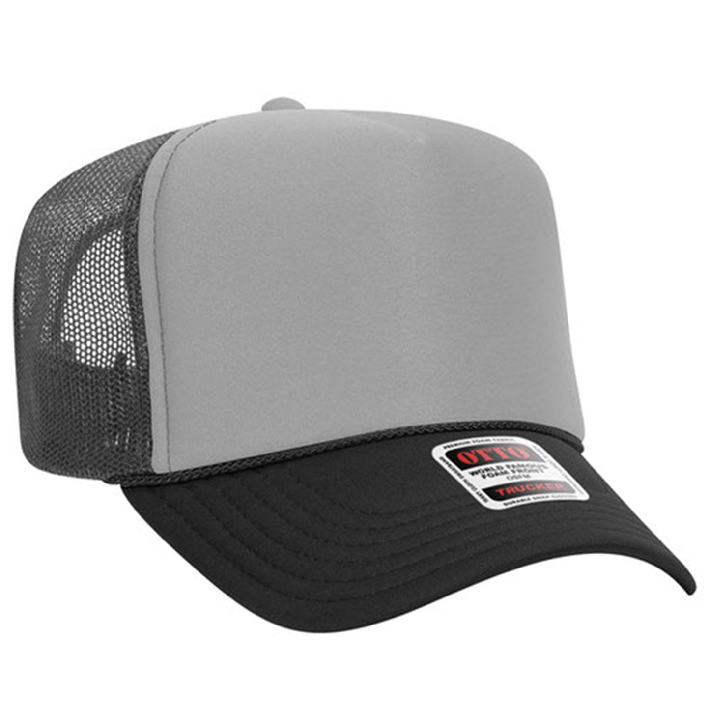 Custom Embroidered 5 Panel High Crown Mesh Back Trucker Hat OTTO CAP® (39-165)
