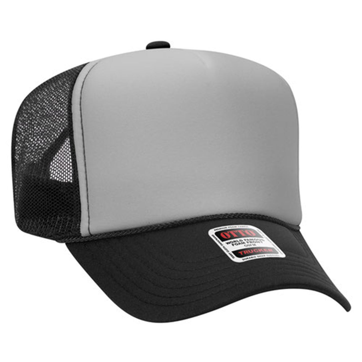 Custom Embroidered 5 Panel High Crown Mesh Back Trucker Hat OTTO CAP® (39-165)