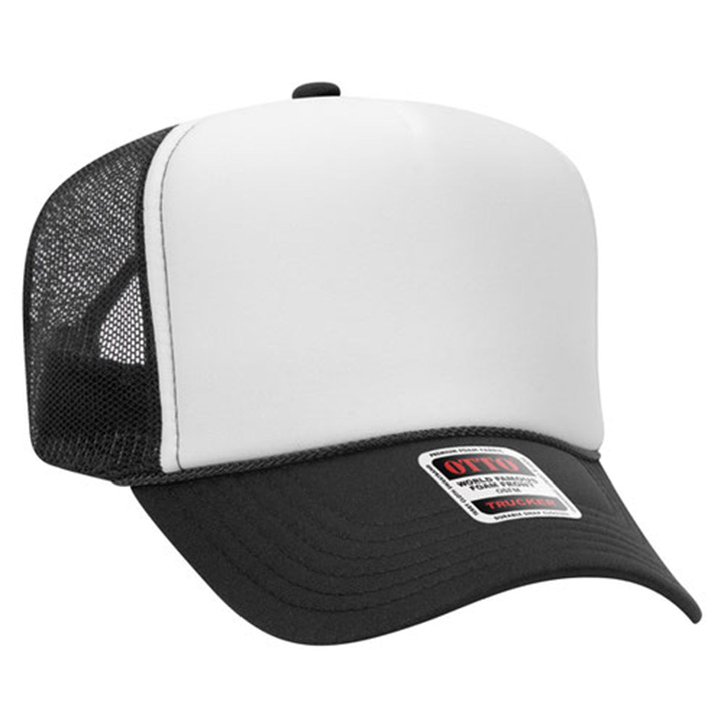 Custom Embroidered 5 Panel High Crown Mesh Back Trucker Hat OTTO CAP® (39-165)