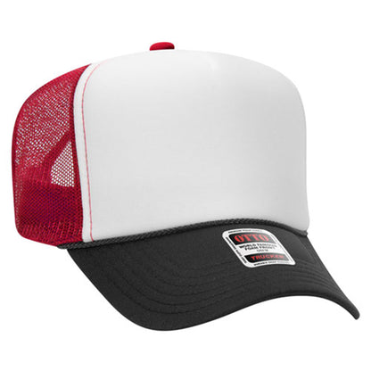 Custom Embroidered 5 Panel High Crown Mesh Back Trucker Hat OTTO CAP® (39-165)