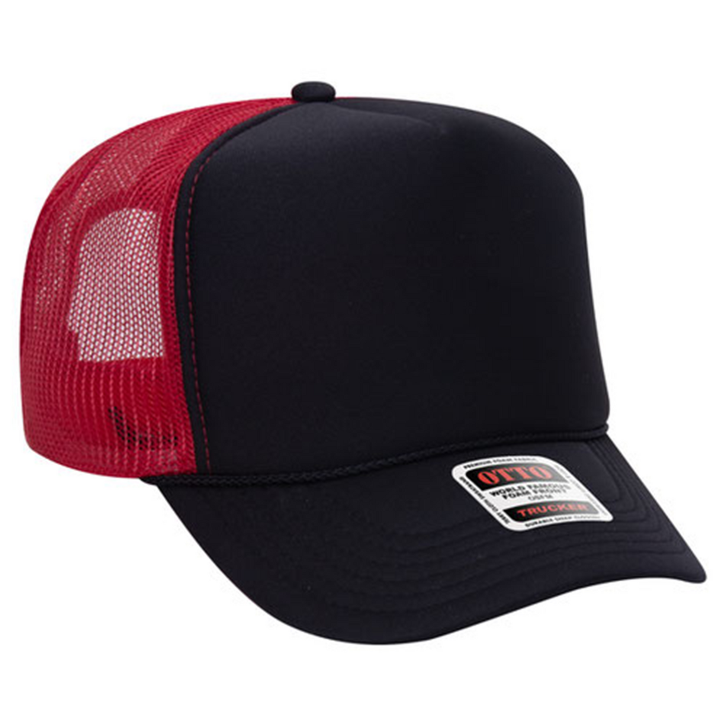 Custom Embroidered 5 Panel High Crown Mesh Back Trucker Hat OTTO CAP® (39-165)