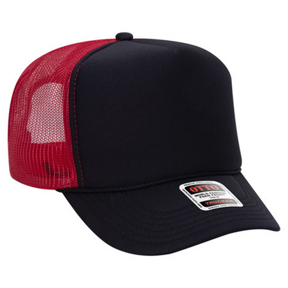 Custom Embroidered 5 Panel High Crown Mesh Back Trucker Hat OTTO CAP® (39-165)