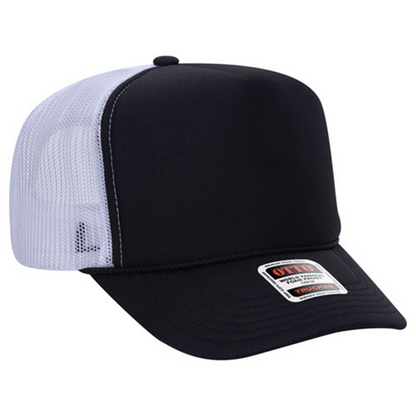Custom Embroidered 5 Panel High Crown Mesh Back Trucker Hat OTTO CAP® (39-165)