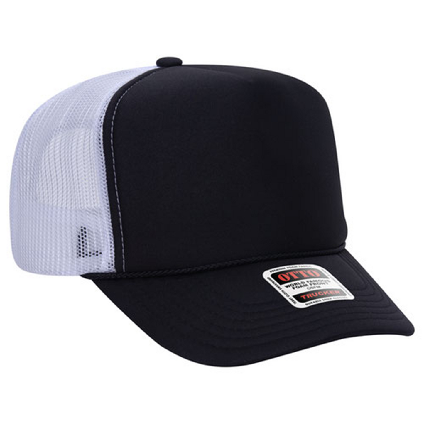 Custom Embroidered 5 Panel High Crown Mesh Back Trucker Hat OTTO CAP® (39-165)
