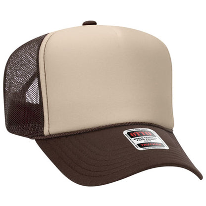 Custom Embroidered 5 Panel High Crown Mesh Back Trucker Hat OTTO CAP® (39-165)