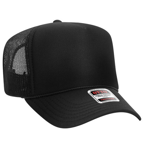 Custom Embroidered 5 Panel High Crown Mesh Back Trucker Hat OTTO CAP® (39-165)