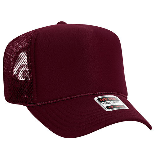 Custom Embroidered 5 Panel High Crown Mesh Back Trucker Hat OTTO CAP® (39-165)