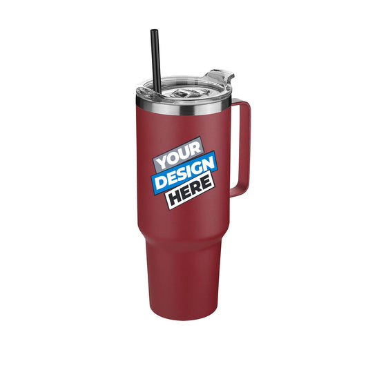 Custom Printed 40oz Stainless Steel Tumbler With Handle Multicolor (CM112)