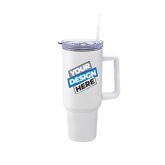 Custom Printed 40oz Stainless Steel Tumbler With Handle (CM111)