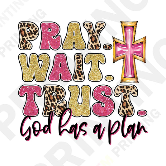 Pray Wait Trust God Has A Plan DTF Transfer Film