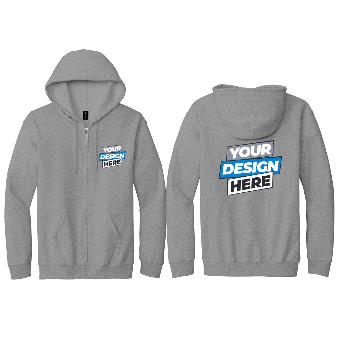 Unisex Heavy Blend™ Full-Zip Hooded Sweatshirt - Gildan (18600)