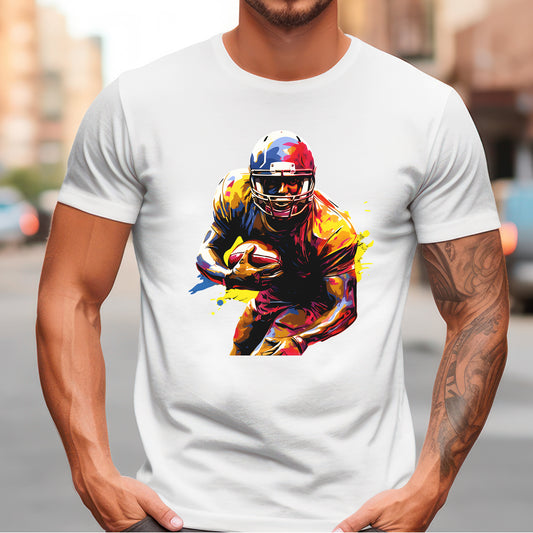 Colorful Football Tshirt, Custom 9 different designs, Football Shirt, Game Day Shirt, Football Season Tee, Football Graphic Tee