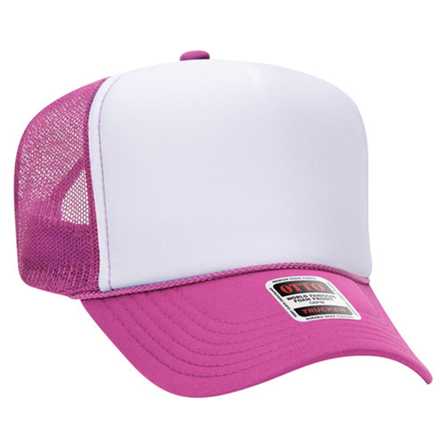 Custom Embroidered 5 Panel High Crown Mesh Back Trucker Hat OTTO CAP® (39-165)