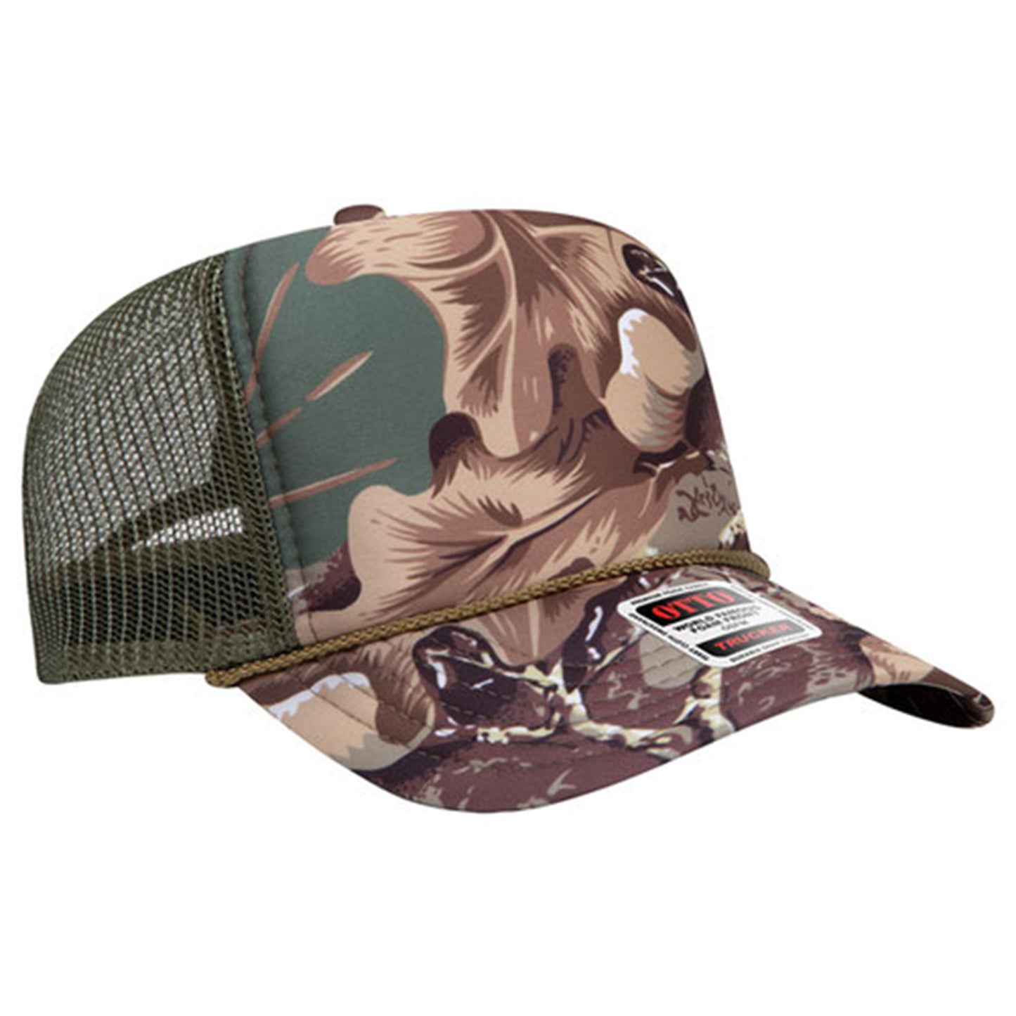 Custom Embroidered 5 Panel High Crown Mesh Back Trucker Hat OTTO CAP® (39-165)