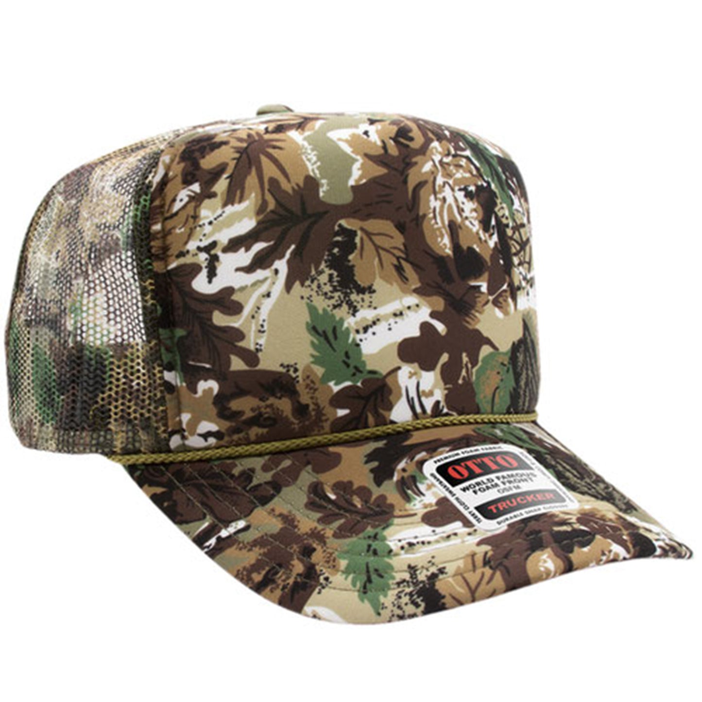Custom Embroidered 5 Panel High Crown Mesh Back Trucker Hat OTTO CAP® (39-165)