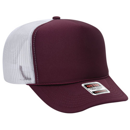 Custom Embroidered 5 Panel High Crown Mesh Back Trucker Hat OTTO CAP® (39-165)