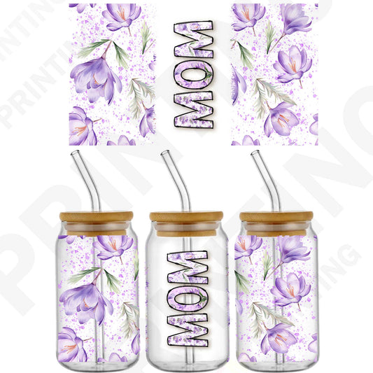 Mother's Day Mom For 16 oz Glass Cups