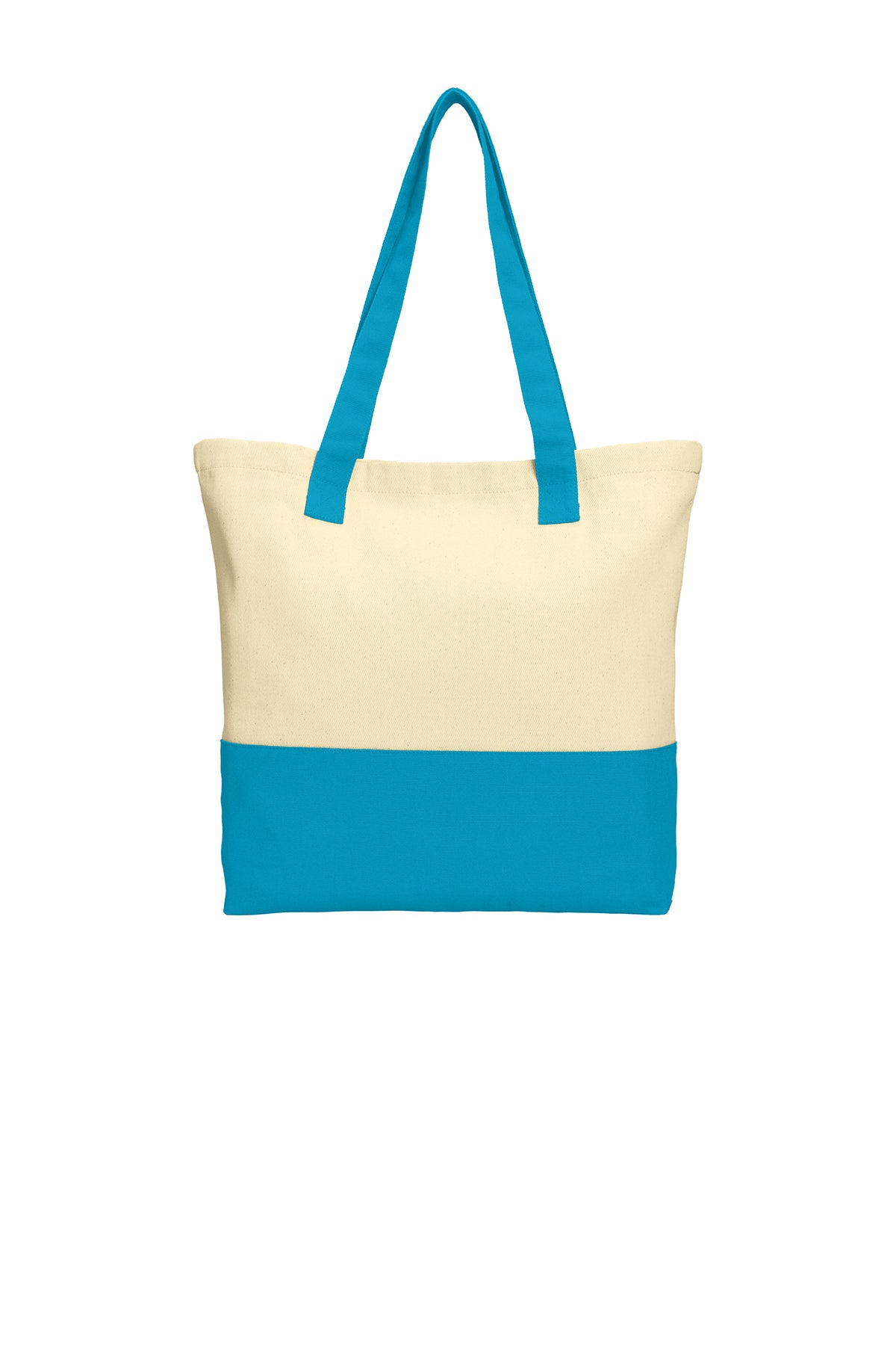 Custom Printed Color block Cotton Tote Port Authority® (BG414)