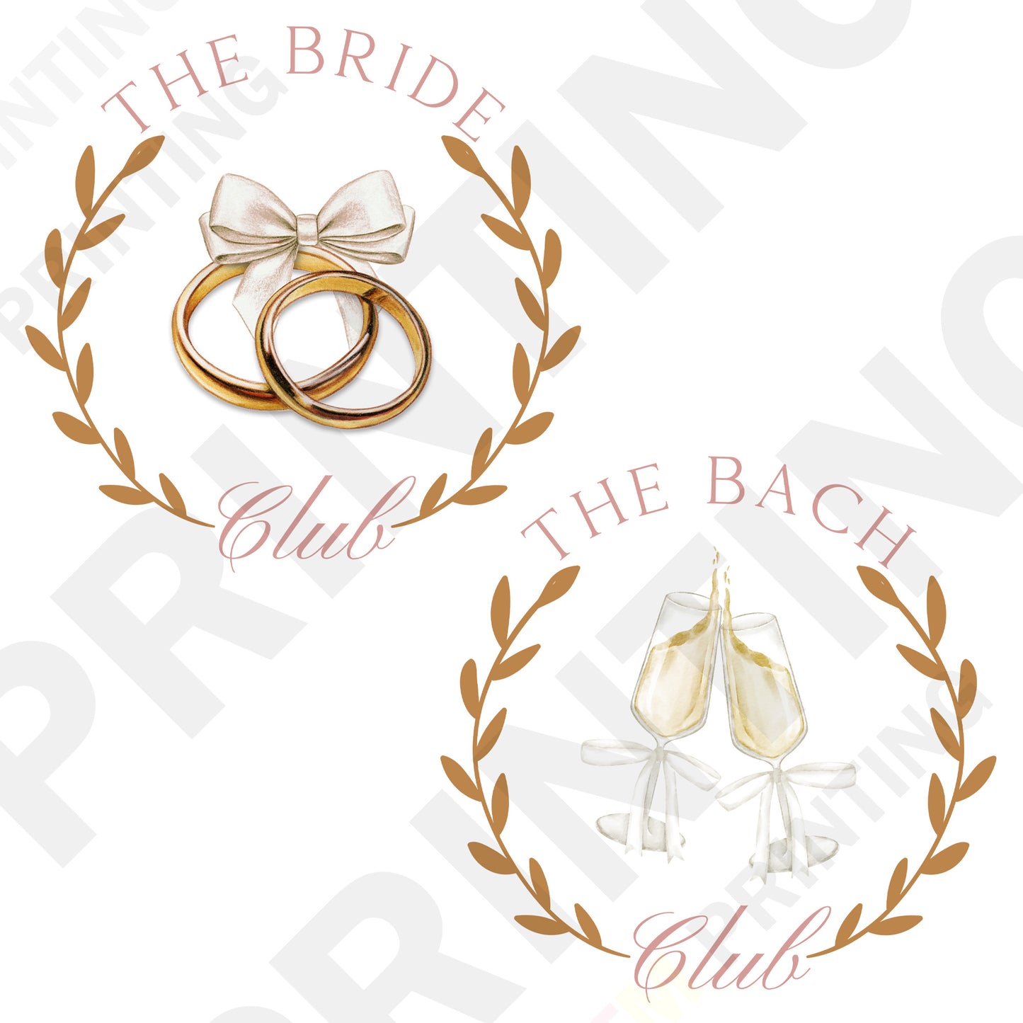 The Bride Club & The Bach Club DTF Transfer