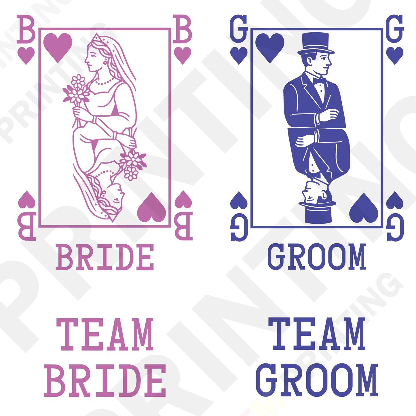 Bride & Groom | Team Bride & Team Groom Matching Design - Bachelorette DTF Transfer