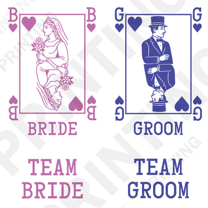 Bride & Groom | Team Bride & Team Groom Matching Design - Bachelorette DTF Transfer