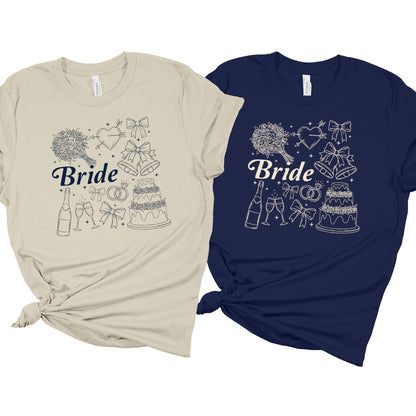 Bride Line Art Wedding Bachelorette Party DTF Transfer