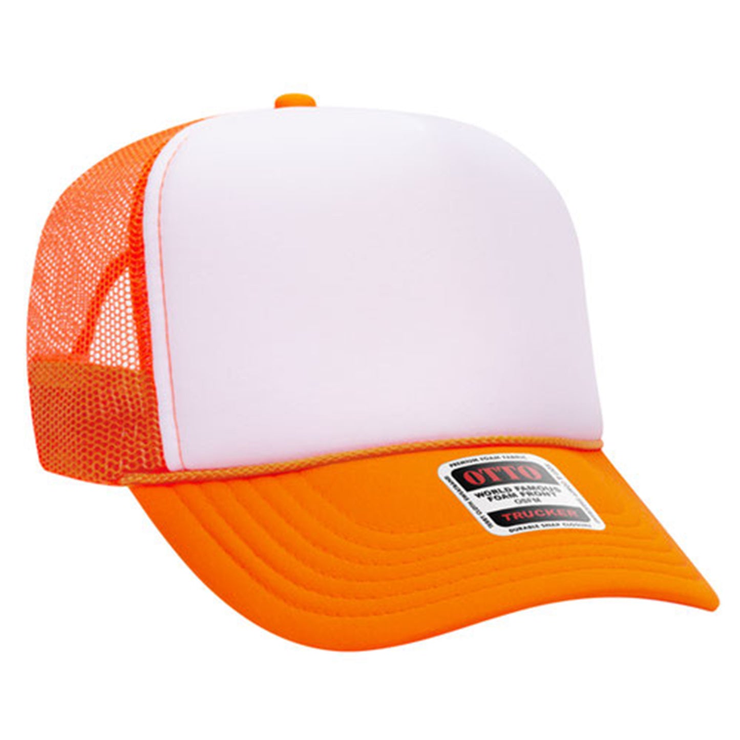Custom Embroidered 5 Panel High Crown Mesh Back Trucker Hat OTTO CAP® (39-165)