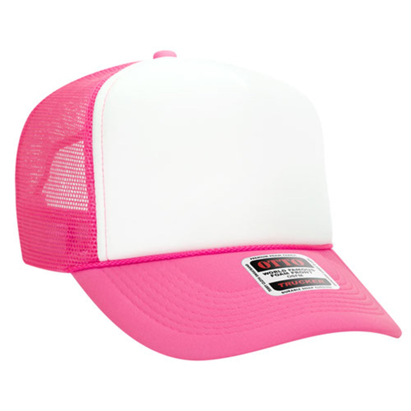 Custom Embroidered 5 Panel High Crown Mesh Back Trucker Hat OTTO CAP® (39-165)