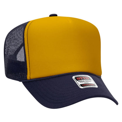 Custom Embroidered 5 Panel High Crown Mesh Back Trucker Hat OTTO CAP® (39-165)