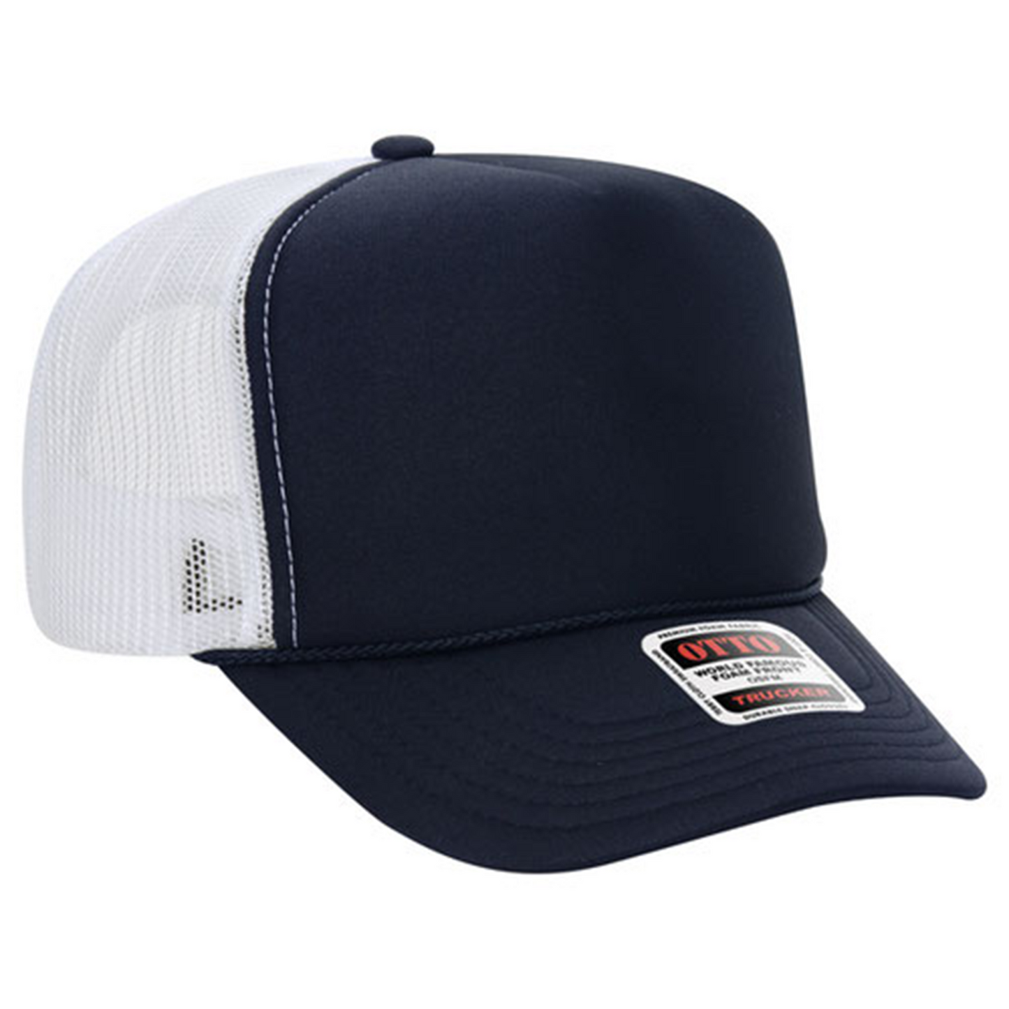 Custom Embroidered 5 Panel High Crown Mesh Back Trucker Hat OTTO CAP® (39-165)