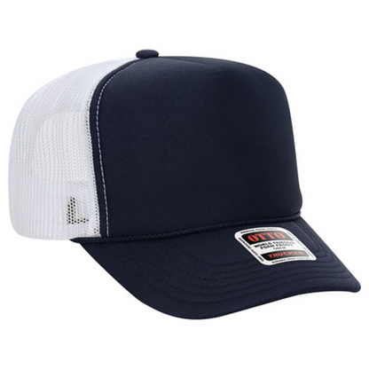Custom Embroidered 5 Panel High Crown Mesh Back Trucker Hat OTTO CAP® (39-165)