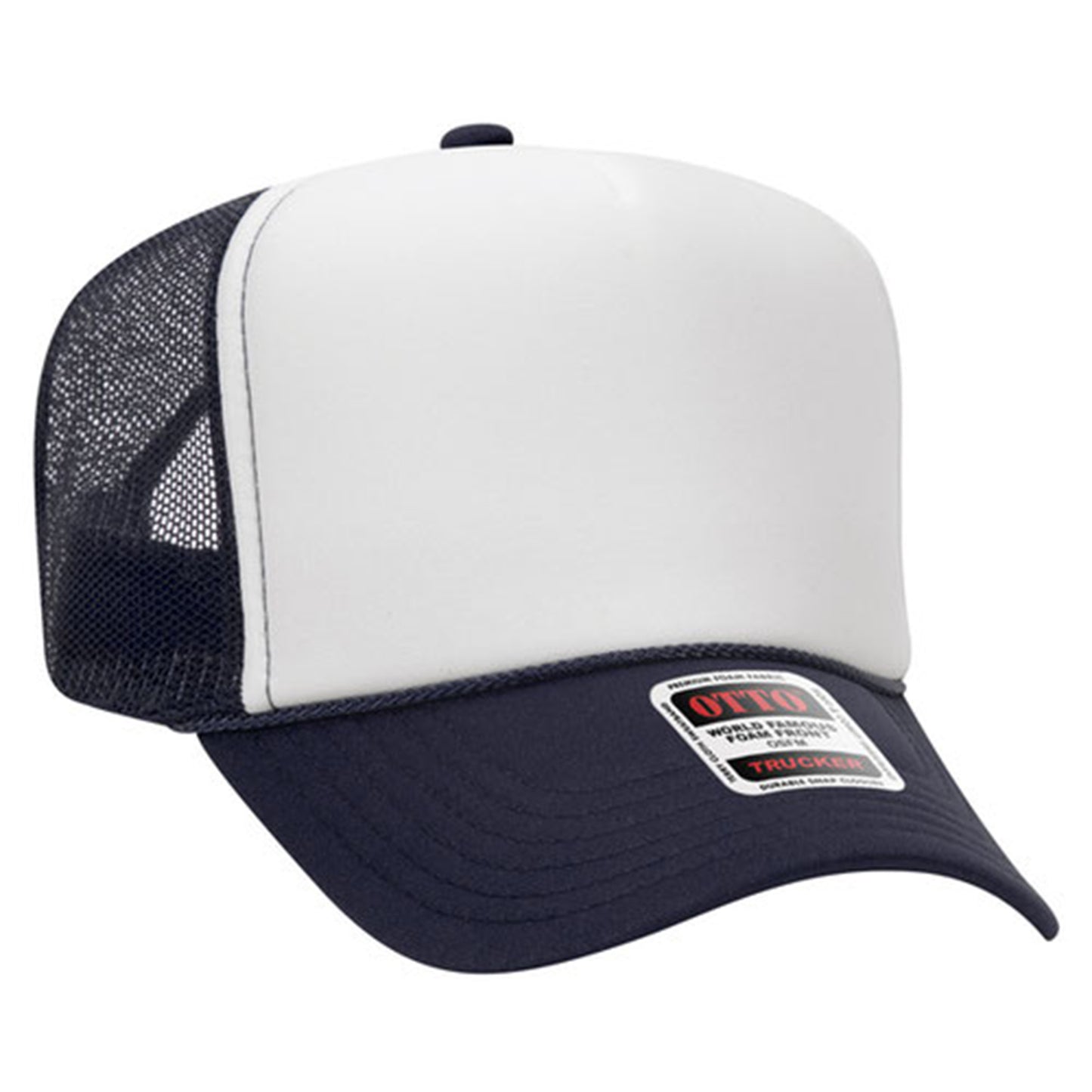 Custom Embroidered 5 Panel High Crown Mesh Back Trucker Hat OTTO CAP® (39-165)