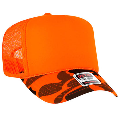 Custom Embroidered 5 Panel High Crown Mesh Back Trucker Hat OTTO CAP® (39-165)