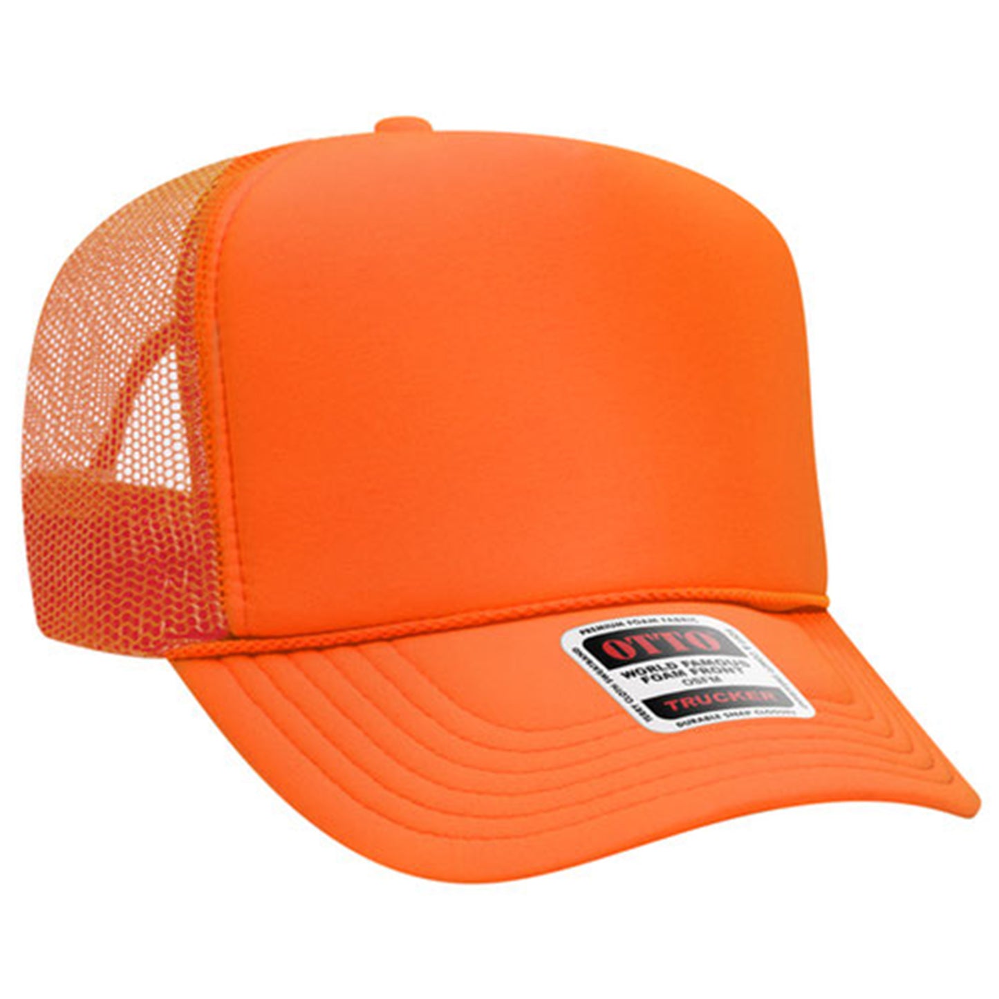Custom Embroidered 5 Panel High Crown Mesh Back Trucker Hat OTTO CAP® (39-165)