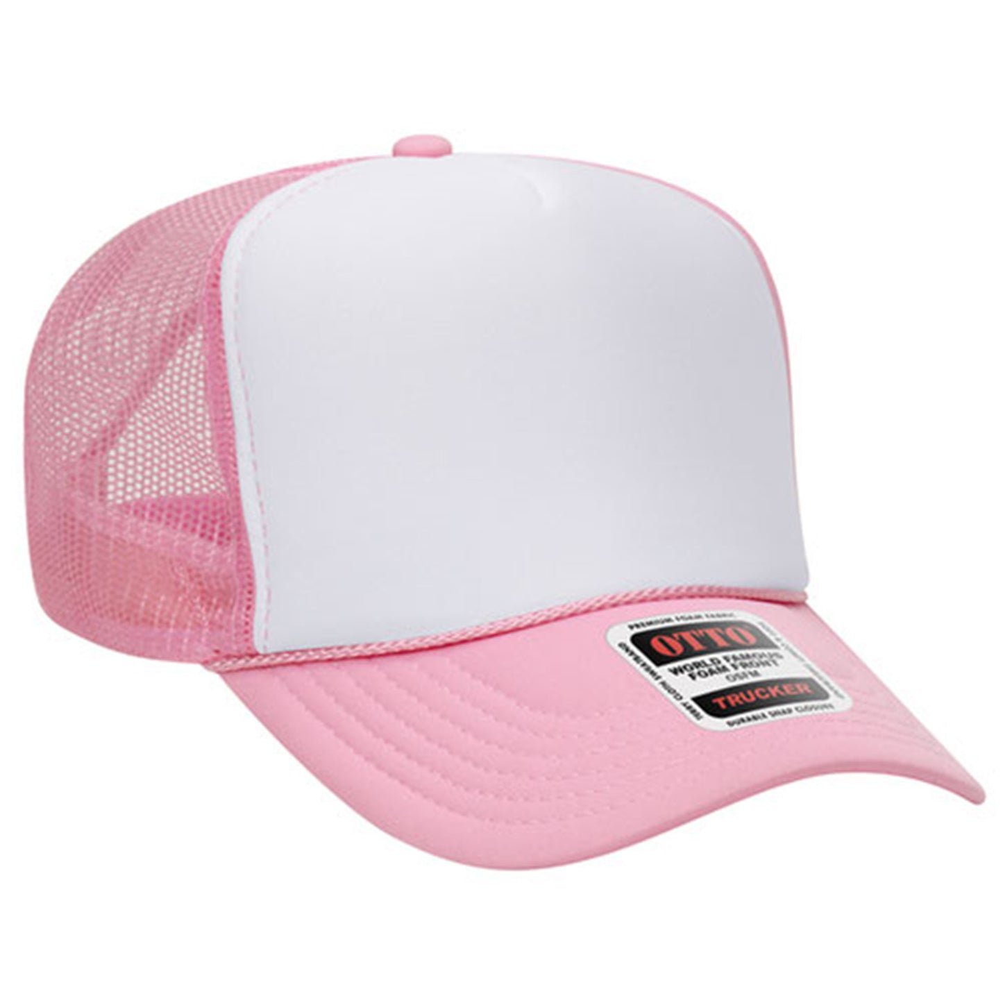 Custom Embroidered 5 Panel High Crown Mesh Back Trucker Hat OTTO CAP® (39-165)