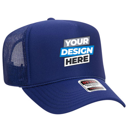 Custom Embroidered 5 Panel High Crown Mesh Back Trucker Hat OTTO CAP® (39-165)