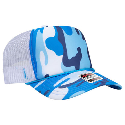 Custom Embroidered 5 Panel High Crown Mesh Back Trucker Hat OTTO CAP® (39-165)