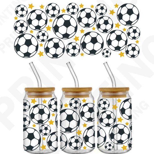 Soccer Squad Line For 16 oz Glass Cups