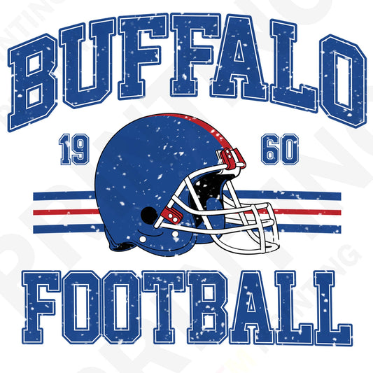 Buffalo Football Retro Style Iron On Ready To Press DTF Transfer Film