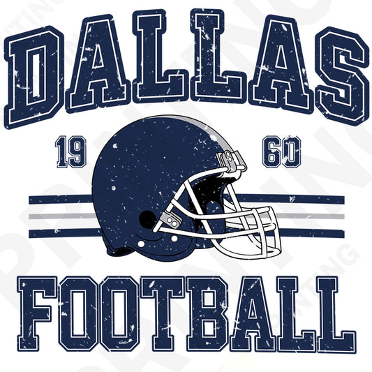 Dallas Football Retro Style Iron On Ready To Press DTF Transfer Film