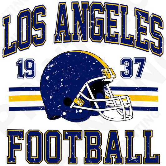 Los Angeles Football Retro Style Iron On Ready To Press DTF Transfer Film