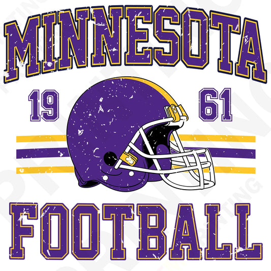 Minnesota Football Retro Style Iron On Ready To Press DTF Transfer Film