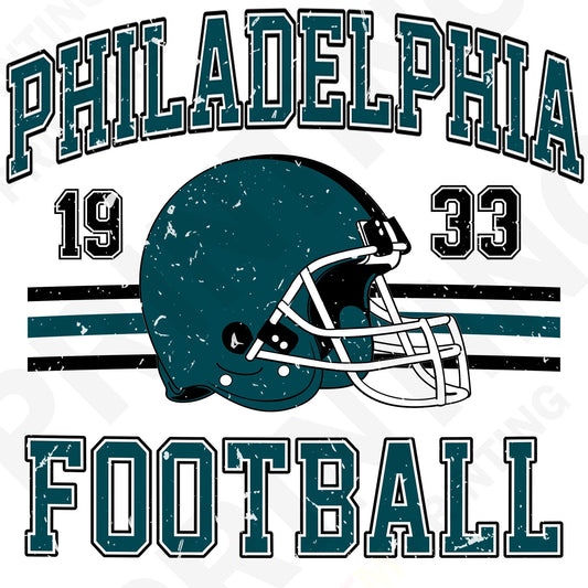 Philadelphia Football Retro Style Iron On Ready To Press DTF Transfer Film