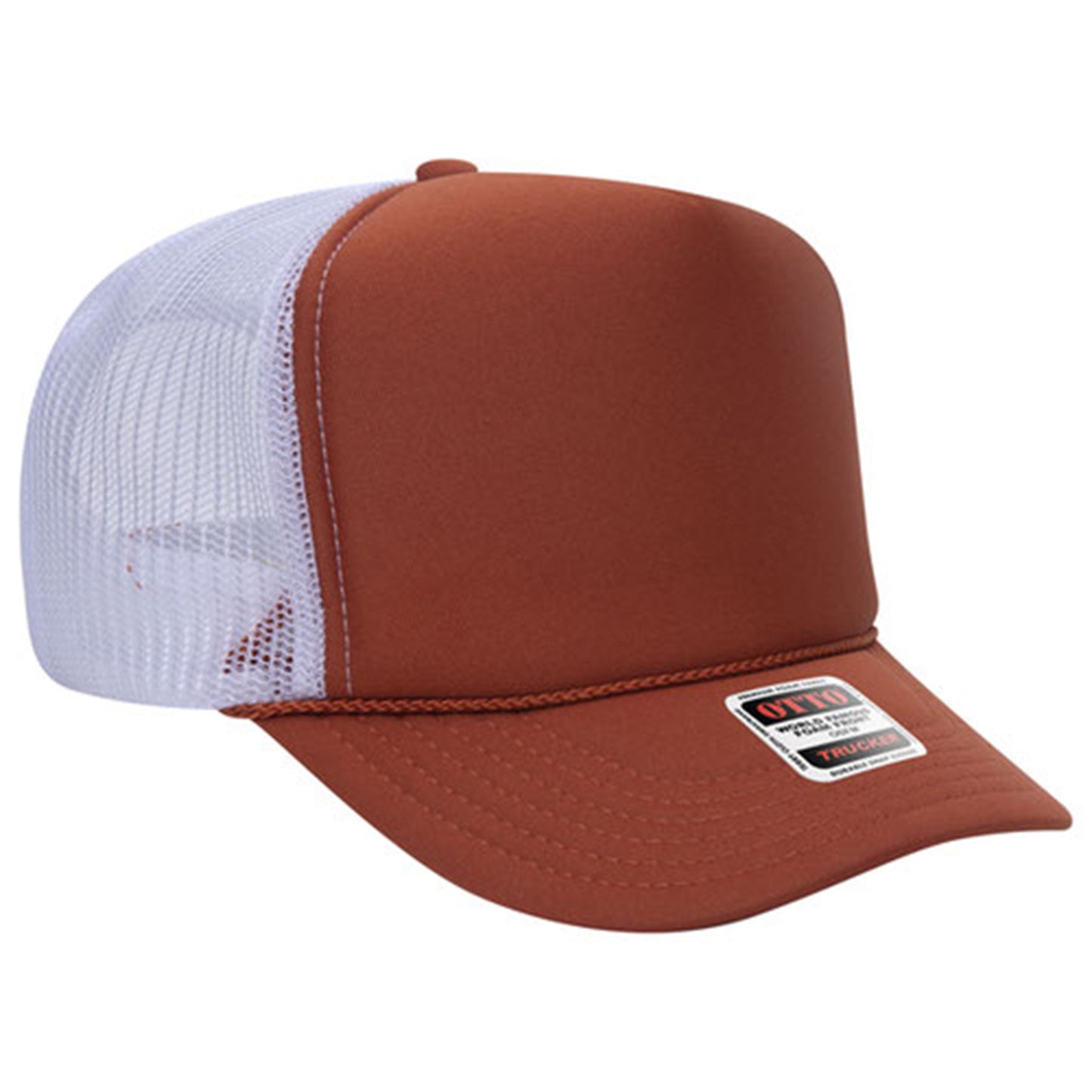 Custom Embroidered 5 Panel High Crown Mesh Back Trucker Hat OTTO CAP® (39-165)